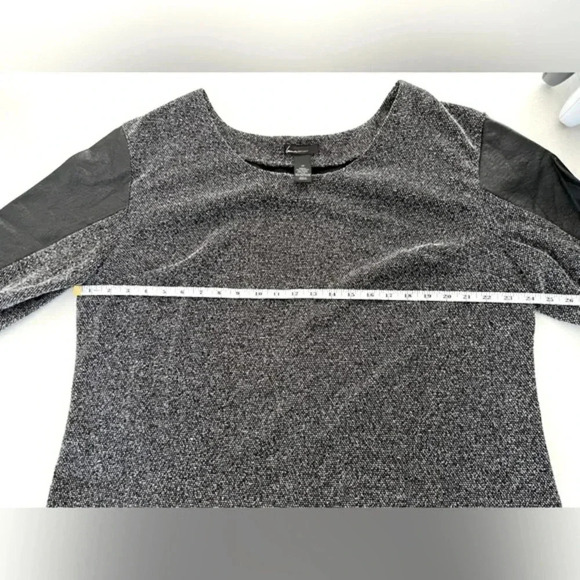 Lane Bryant/ Tweed-like  long sleeved top/ Vegan leather accents/ Size US 20 - Picture 6 of 6